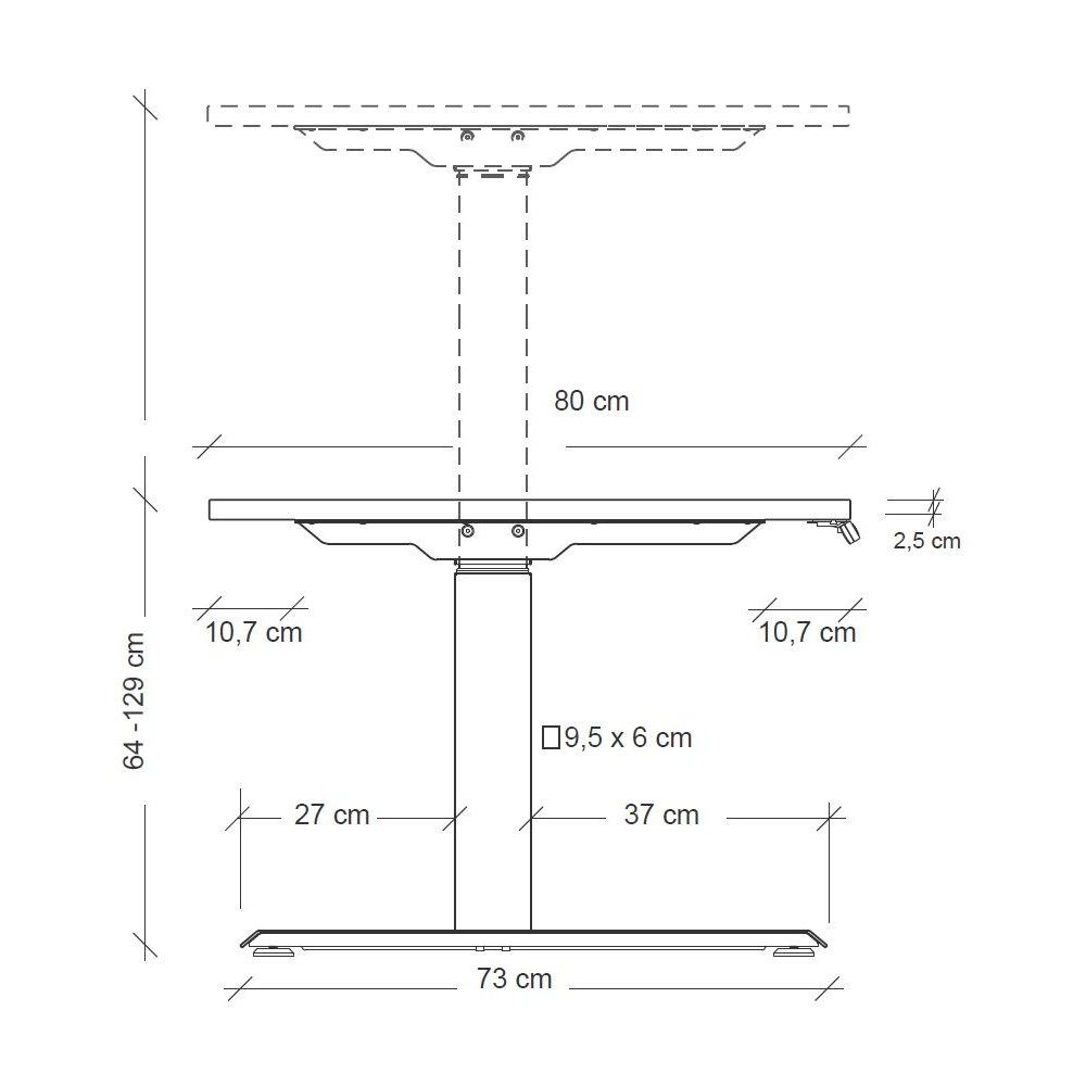 Höhenverstellbarer Schreibtisch XDKB 12W Perfektion für Ihren Arbeitsplatz