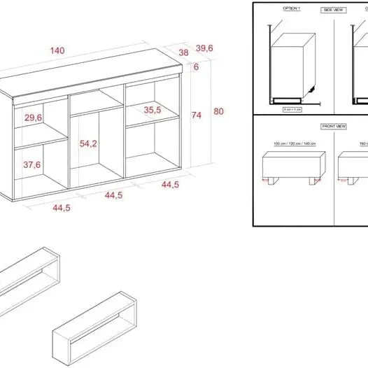 Sideboard Hanna 140 x 40 x 92 cm