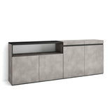 Sideboard Vila für Wohnzimmer Moderner Stil Zement 200x75x35cm