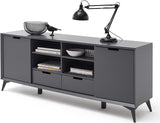 Sideboard Nemanja grau matt 180x73x40 cm