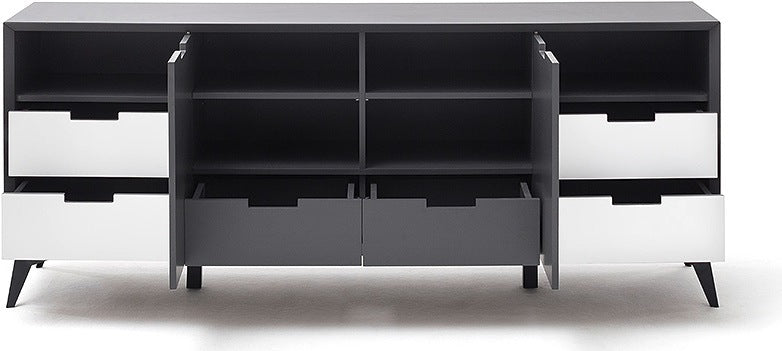 Sideboard Nemanja grau matt 180x73x40 cm