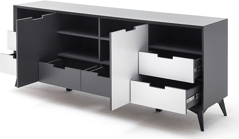 Sideboard Nemanja grau matt 180x73x40 cm