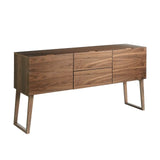 Sideboard CORA mit Struktur aus Nussbaumfurnierholz