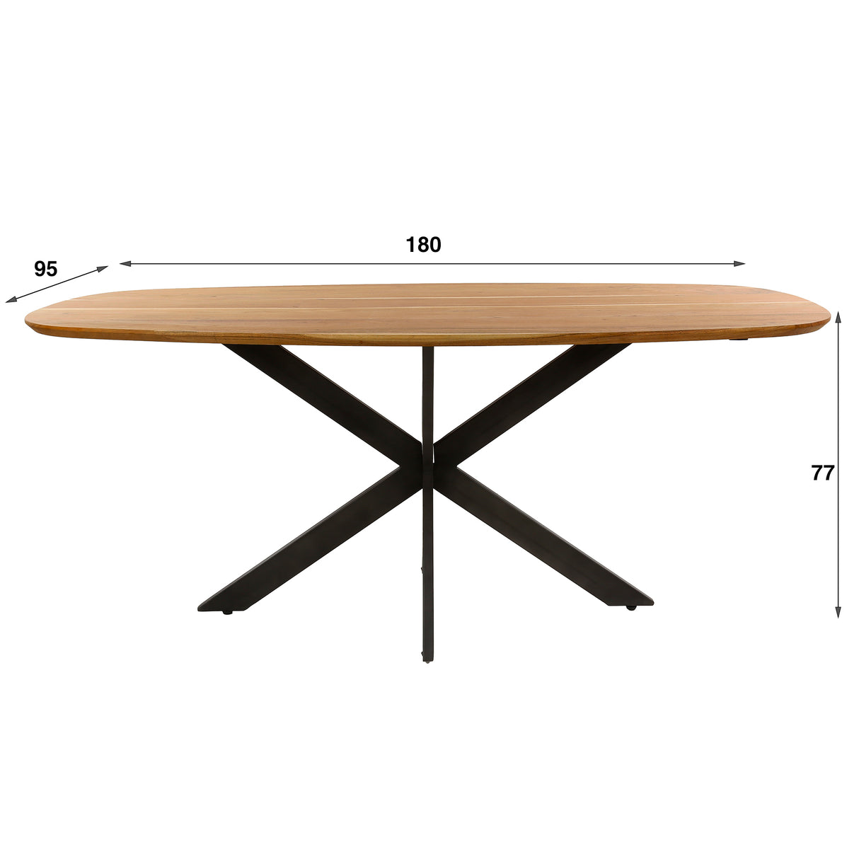 Esstisch Harper 180x95cm Massivholz modernes Design