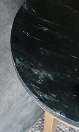 Laptoptisch Mitch Marble Round - Schwarz/Gold