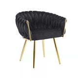 Eva Chair black Velvet 2er Set