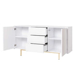 LARA Sideboard weiss/gold