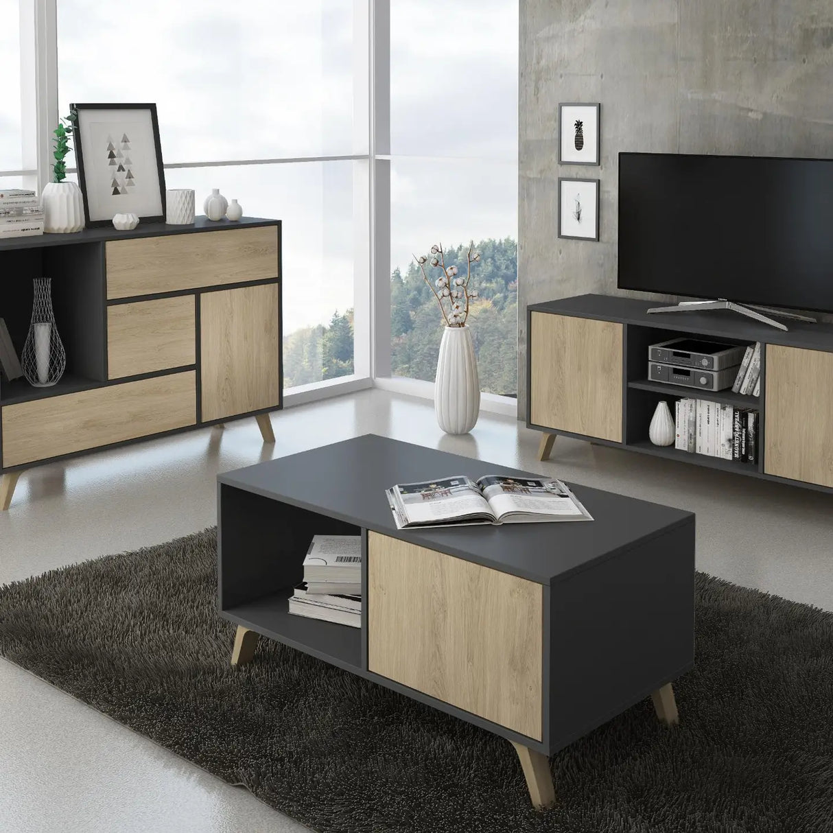 Puccini Sideboard antr. 120x40x86