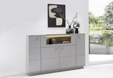 Sevilla Highboard Kommode LED 160 x 113 x 38cm arktisgrau