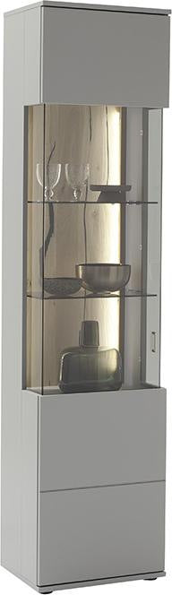 Sevilla Vitrine LED 50 x 207 x 38 cm arktisgrau