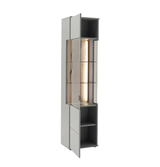 Sevilla Vitrine LED 50 x 207 x 38 cm arktisgrau