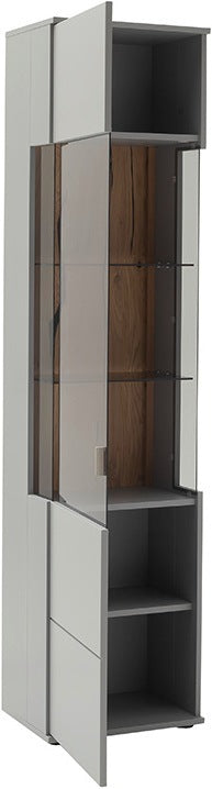 Sevilla Vitrine LED 50 x 207 x 38 cm arktisgrau